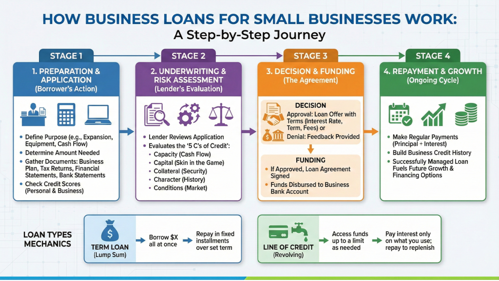 How Business Loans for Small Businesses Work